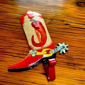 Cowboy boot wall hanger 👢